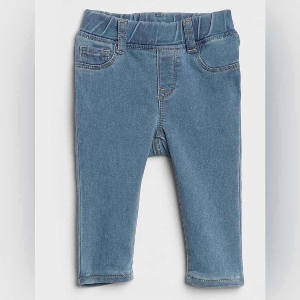 BABY GAP PULL-ON JEGGINGS -Light Blue 6-12 month